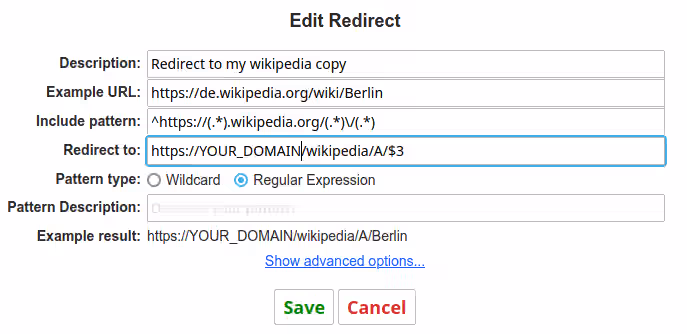 redirector config